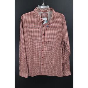 costa angler tech button down plaid large